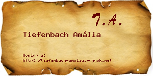 Tiefenbach Amália névjegykártya